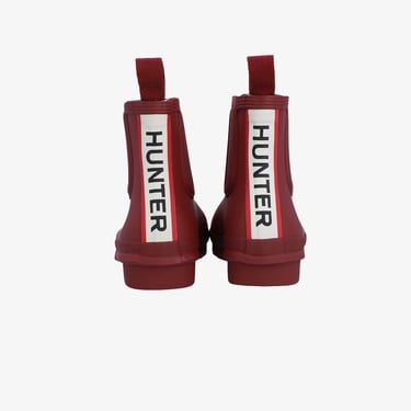  Hunter Originals Chelsea Tri Colour Logo Kadın Bordo Bot