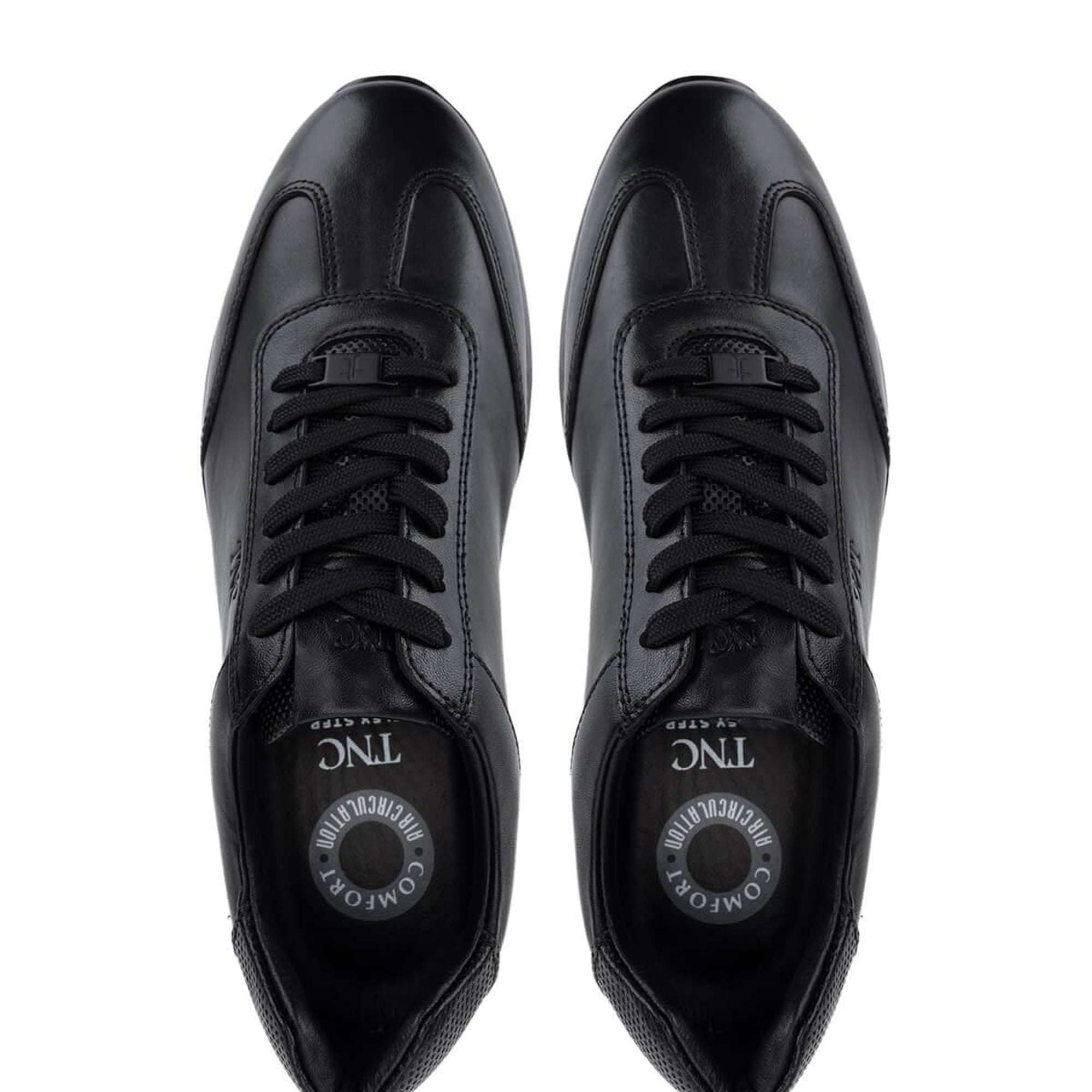 Tamer Tanca Erkek Hakiki Deri Siyah Casual Ayakkabı