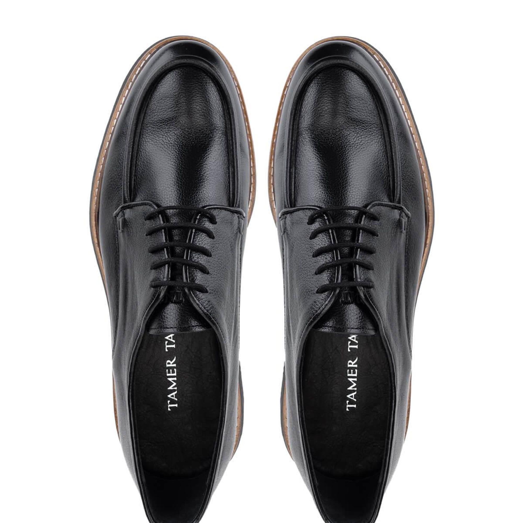 Tamer Tanca Erkek Hakiki Deri Siyah Casual Ayakkabı