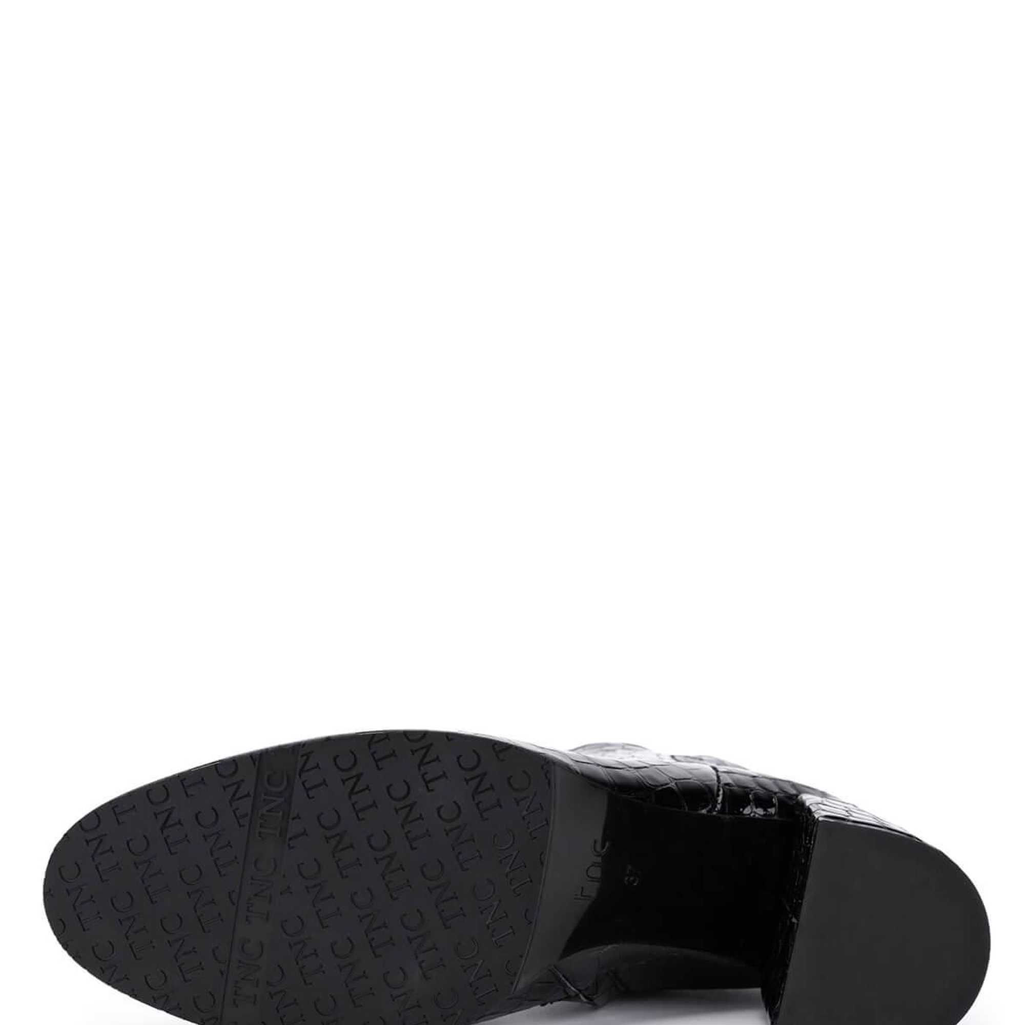 Tamer Tanca Kadın Hakiki Deri Siyah Rugan Klasik Bot