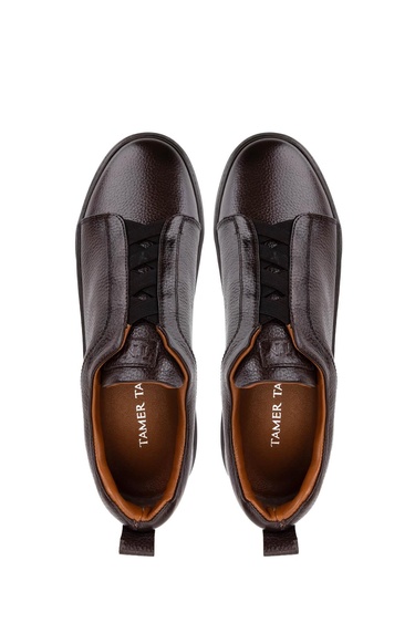  Tamer Tanca Erkek Hakiki Deri Kahverengi Sneakers & Spor Ayakkabı