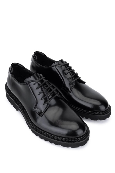  Tamer Tanca Erkek Hakiki Deri Siyah Mat Klasik Ayakkabı