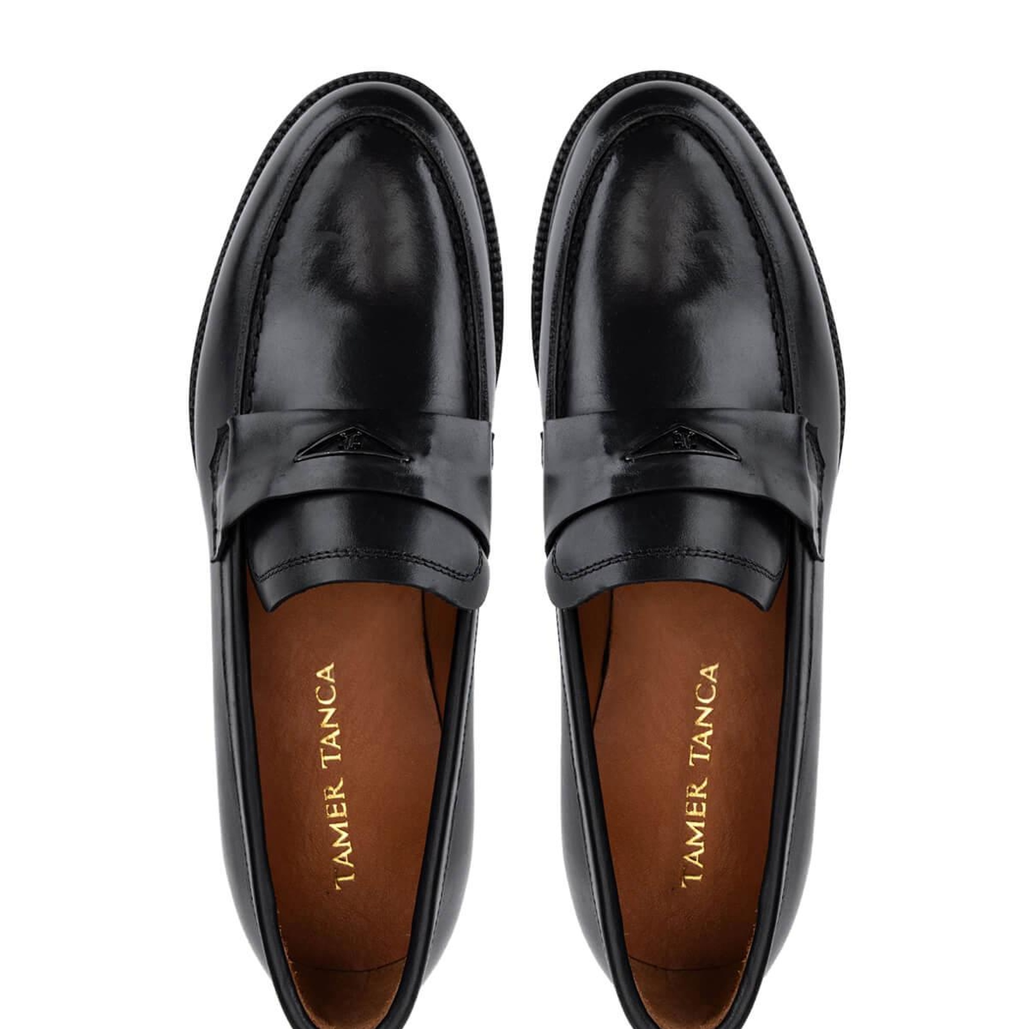 Tamer Tanca Erkek Hakiki Deri Siyah Loafer Ayakkabı