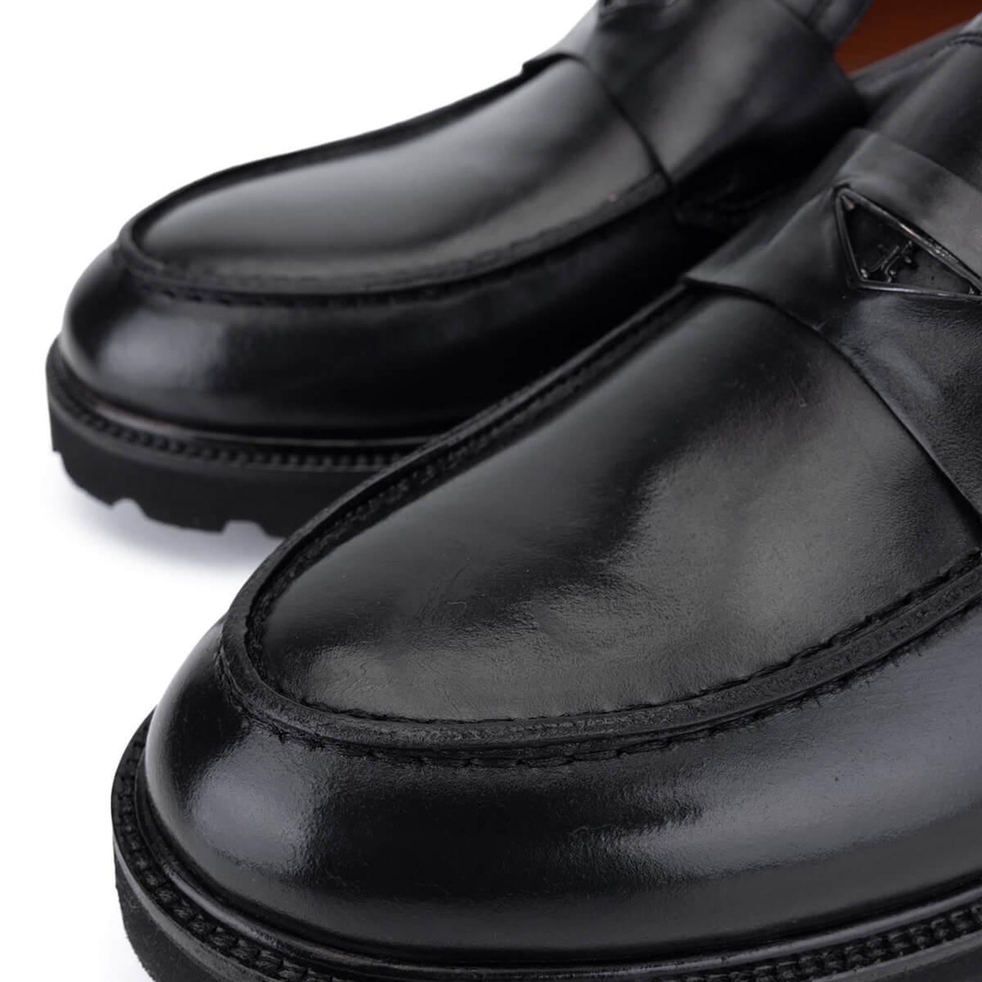 Tamer Tanca Erkek Hakiki Deri Siyah Loafer Ayakkabı