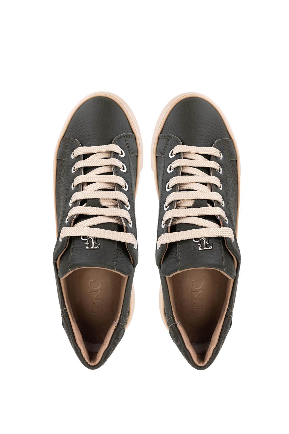 Tamer Tanca Kadın Hakiki Deri Haki Sneakers & Spor Ayakkabı