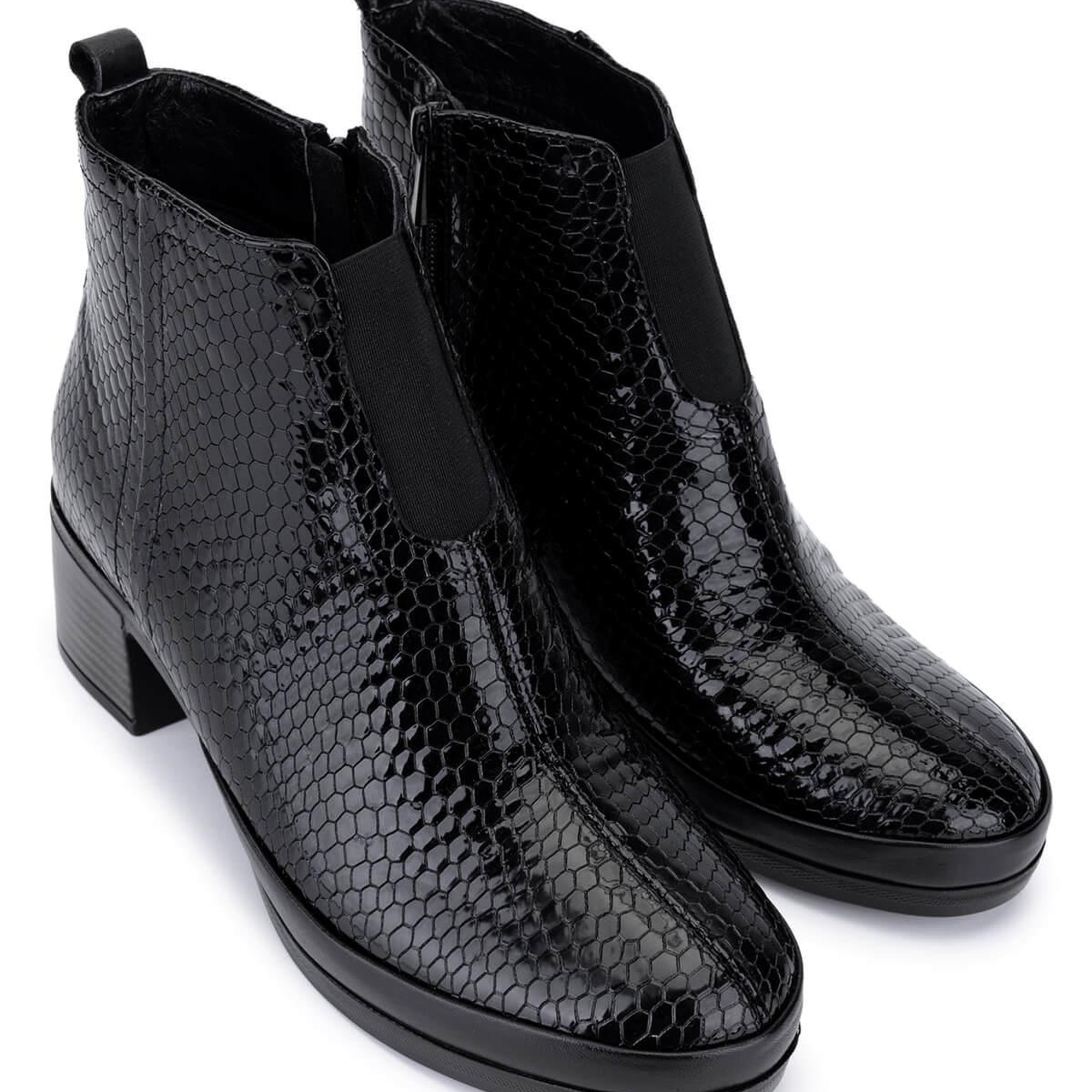 Tamer Tanca Kadın Hakiki Deri Siyah Bmb Topuklu Bot