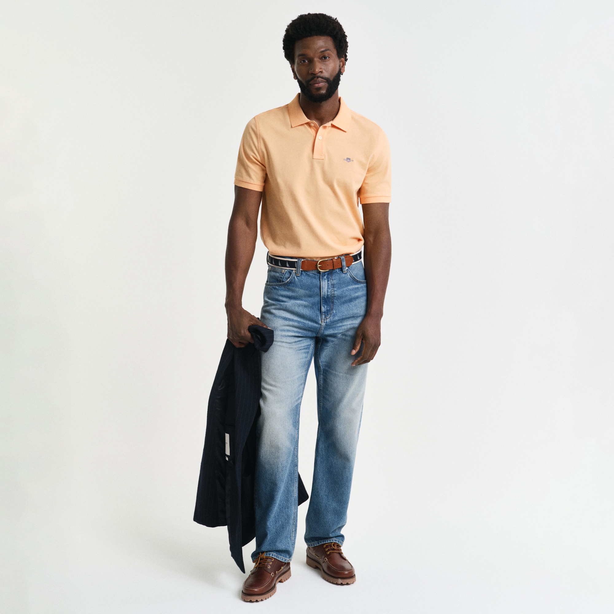 GANT Erkek Turuncu Regular Fit Polo