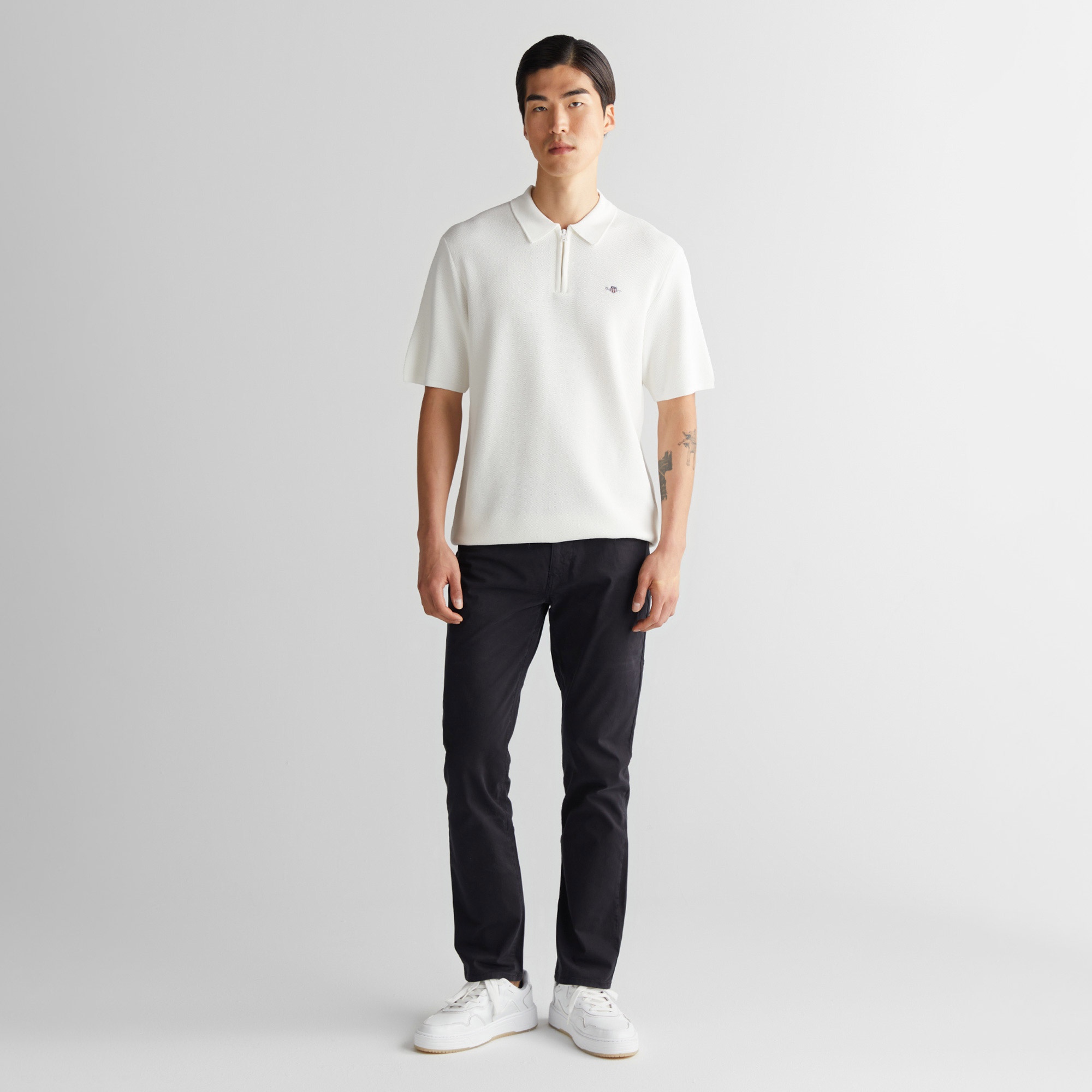 GANT Erkek Krem Regular Fit Triko
