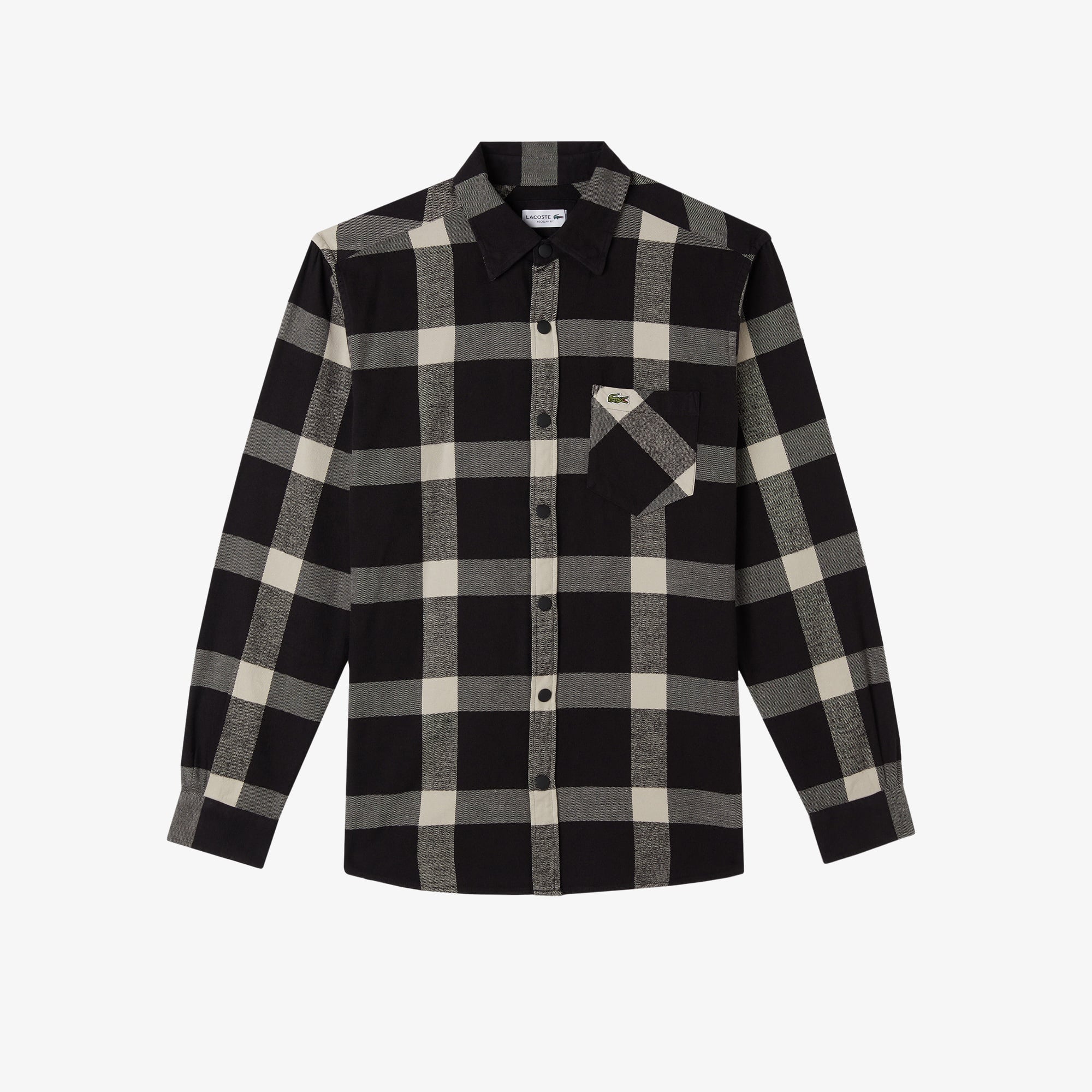 Lacoste Erkek Regular Fit Ekose Siyah Gömlek
