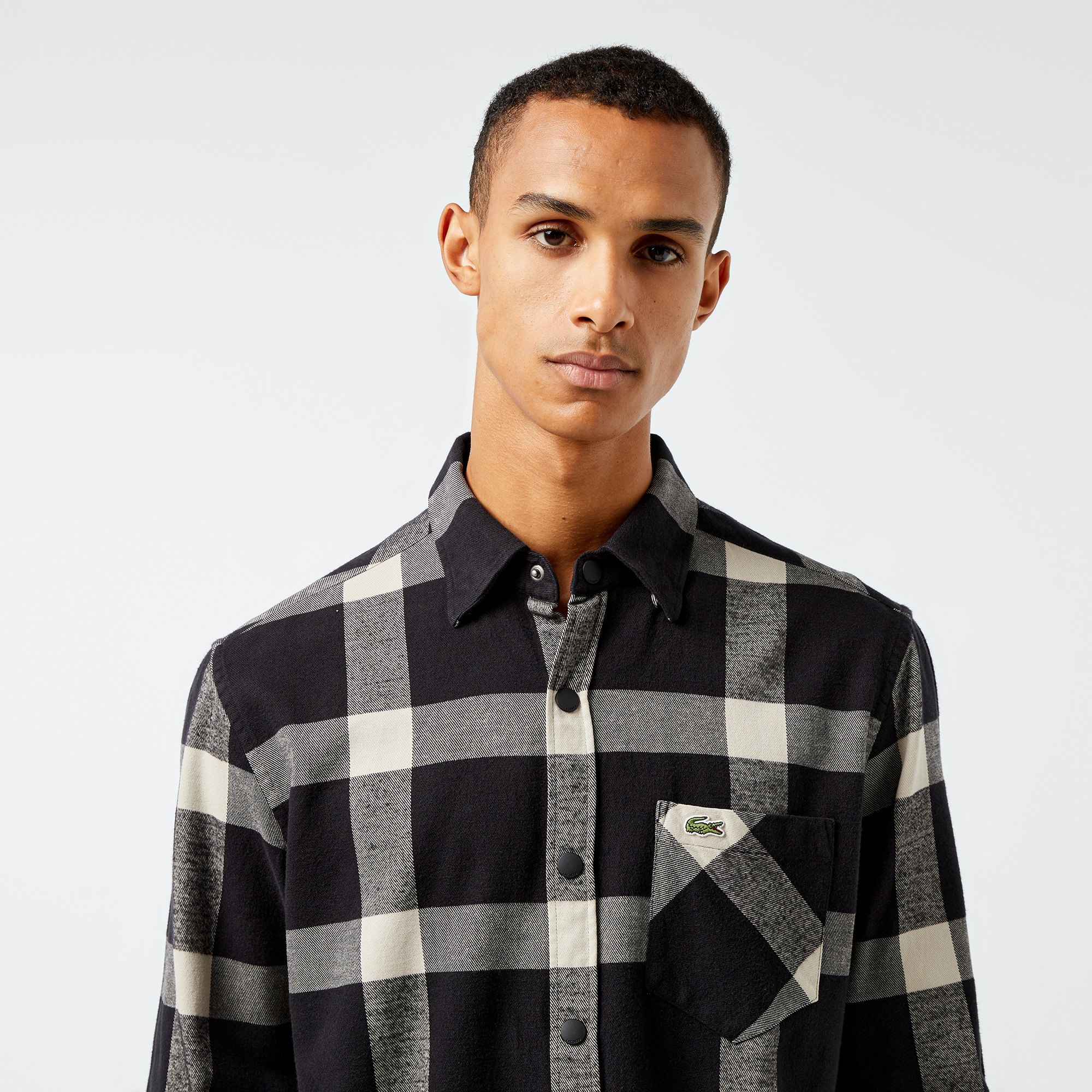 Lacoste Erkek Regular Fit Ekose Siyah Gömlek