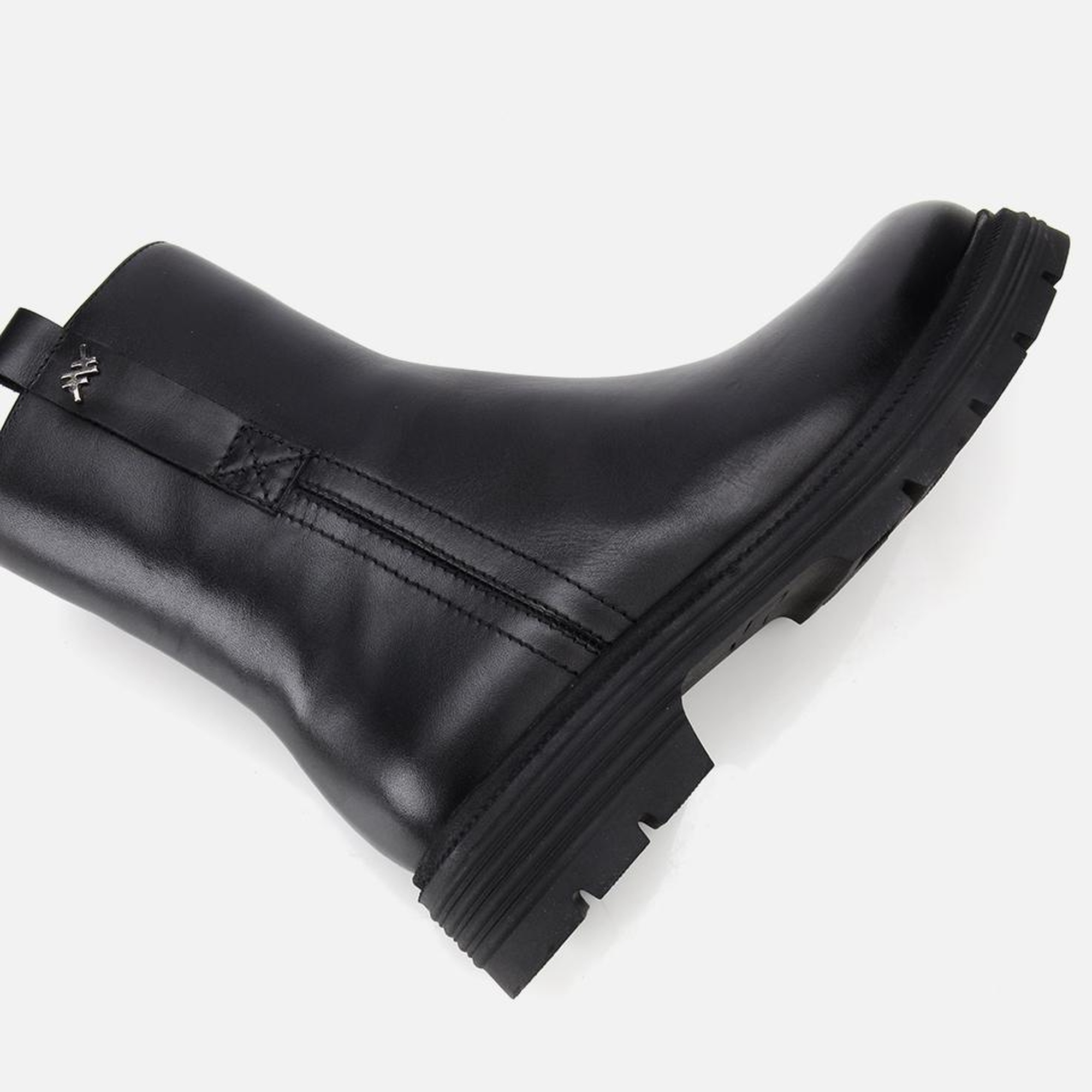 Kadın Deri Siyah Yumuşak Dokulu Bilekte Düz Bot