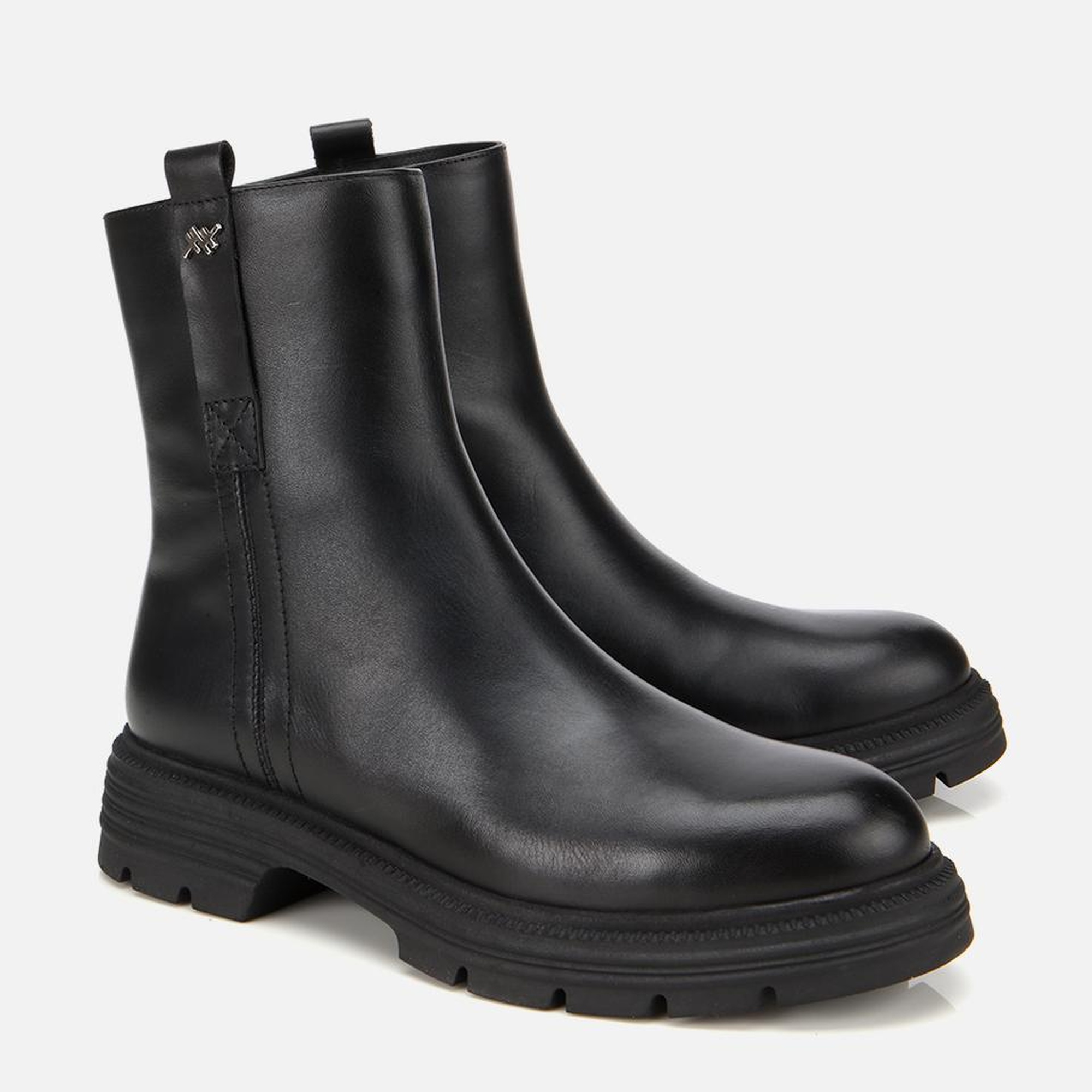 Kadın Deri Siyah Yumuşak Dokulu Bilekte Düz Bot