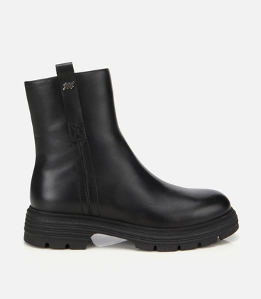  Kadın Deri Siyah Yumuşak Dokulu Bilekte Düz Bot