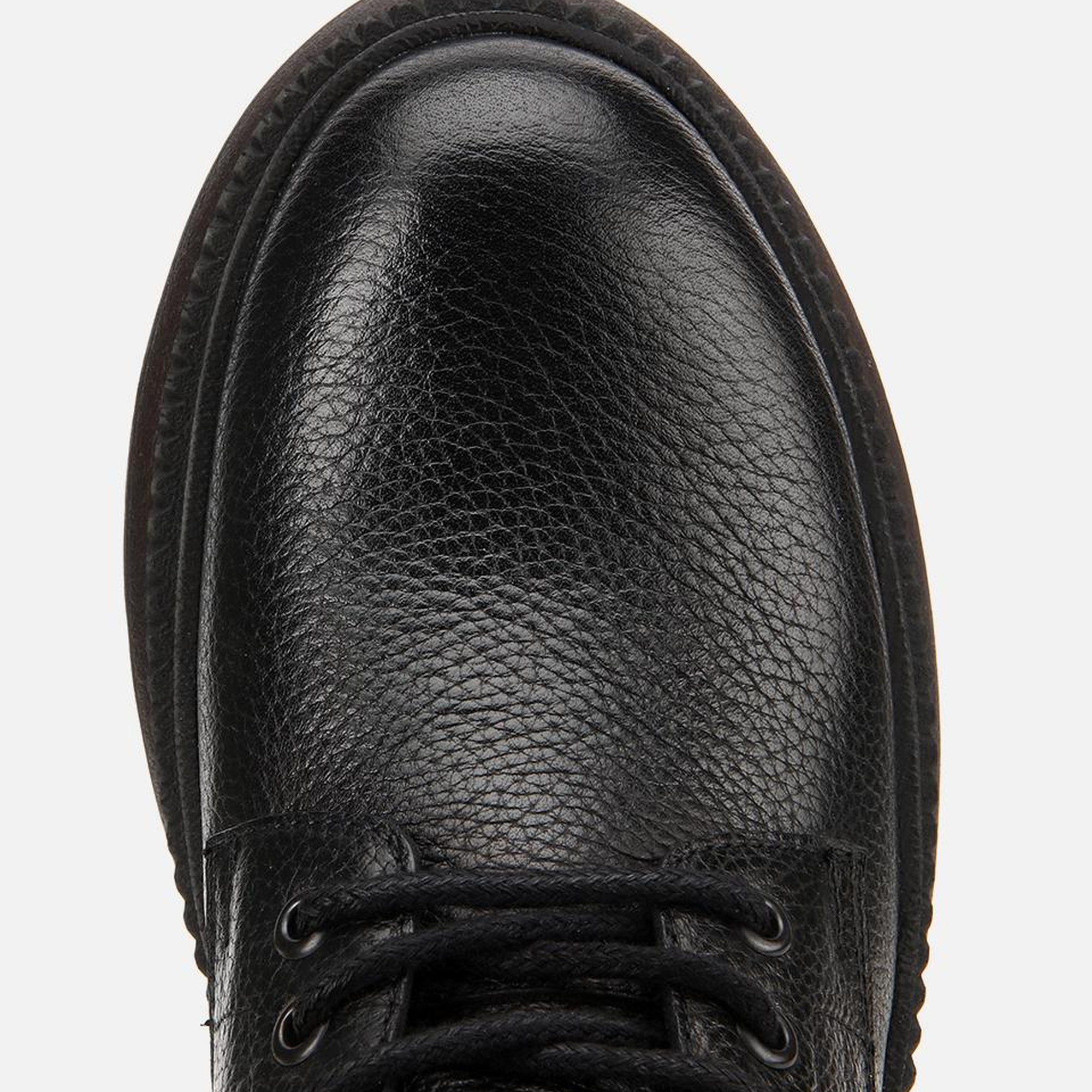 Erkek Deri Siyah Bağcıklı Kalın Tabanlı Casual Bot