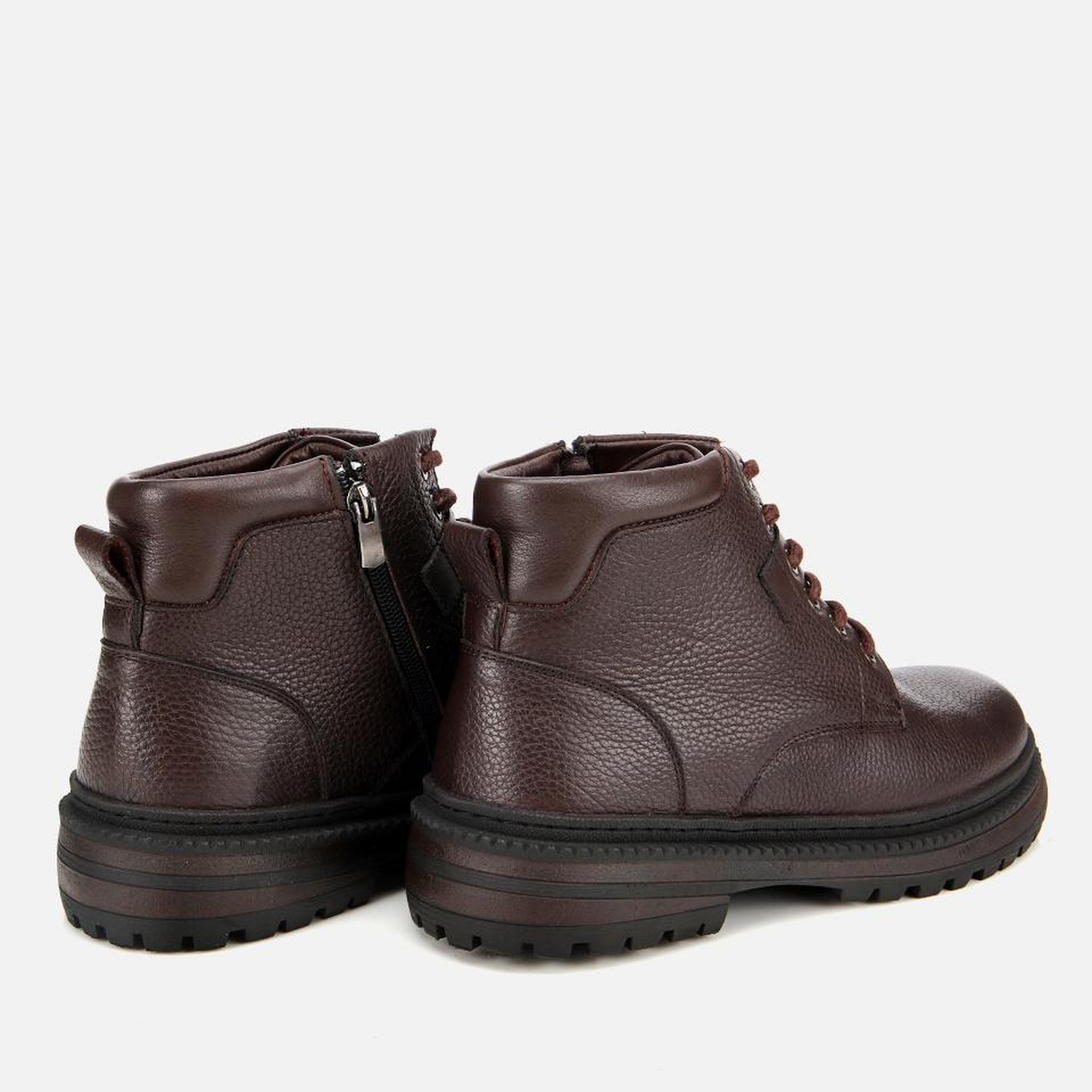 Erkek Deri Kahverengi Bağcıklı Kalın Tabanlı Casual Bot