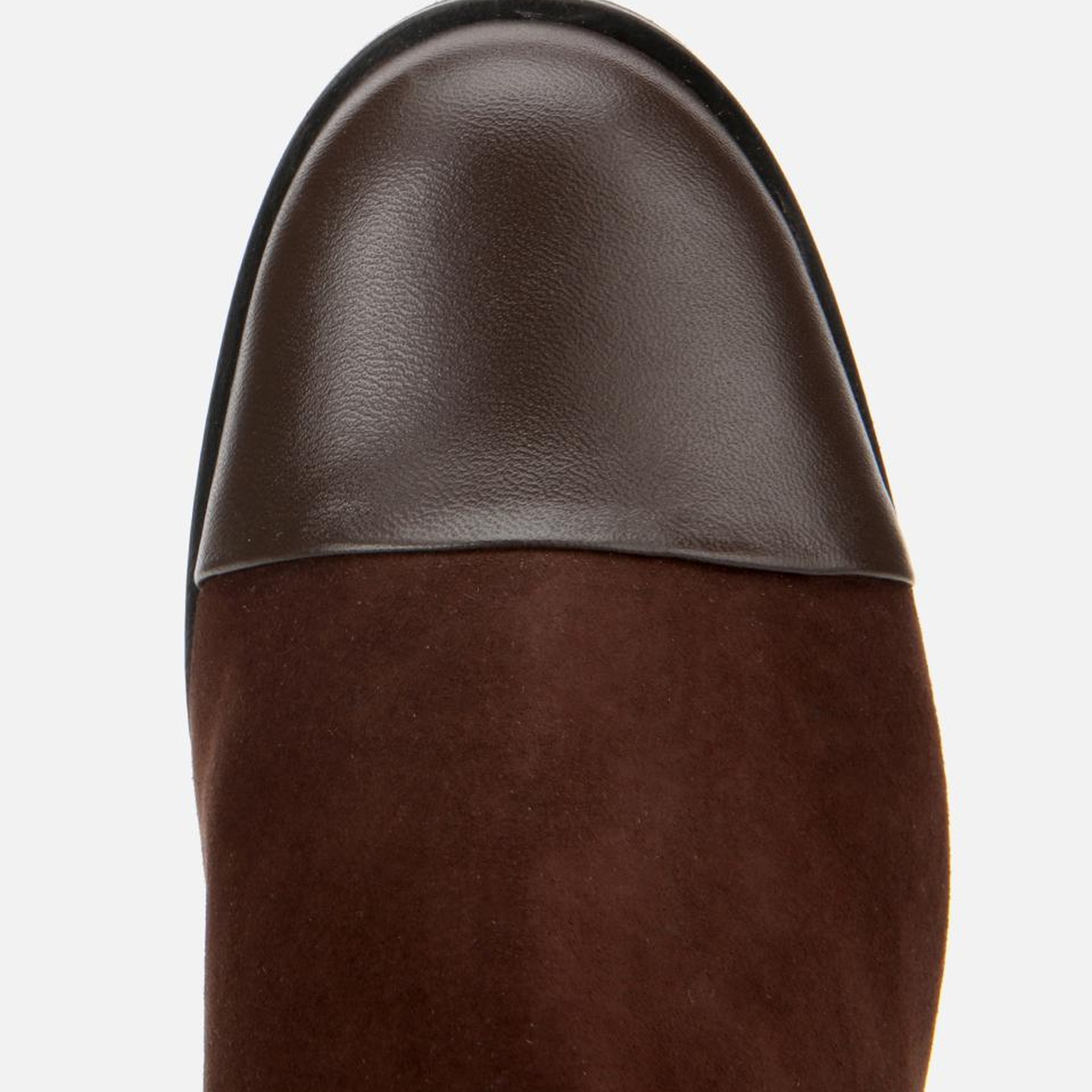 Kadın Süet Deri Kahverengi Gold Detaylı Bilekte Topuklu Bot