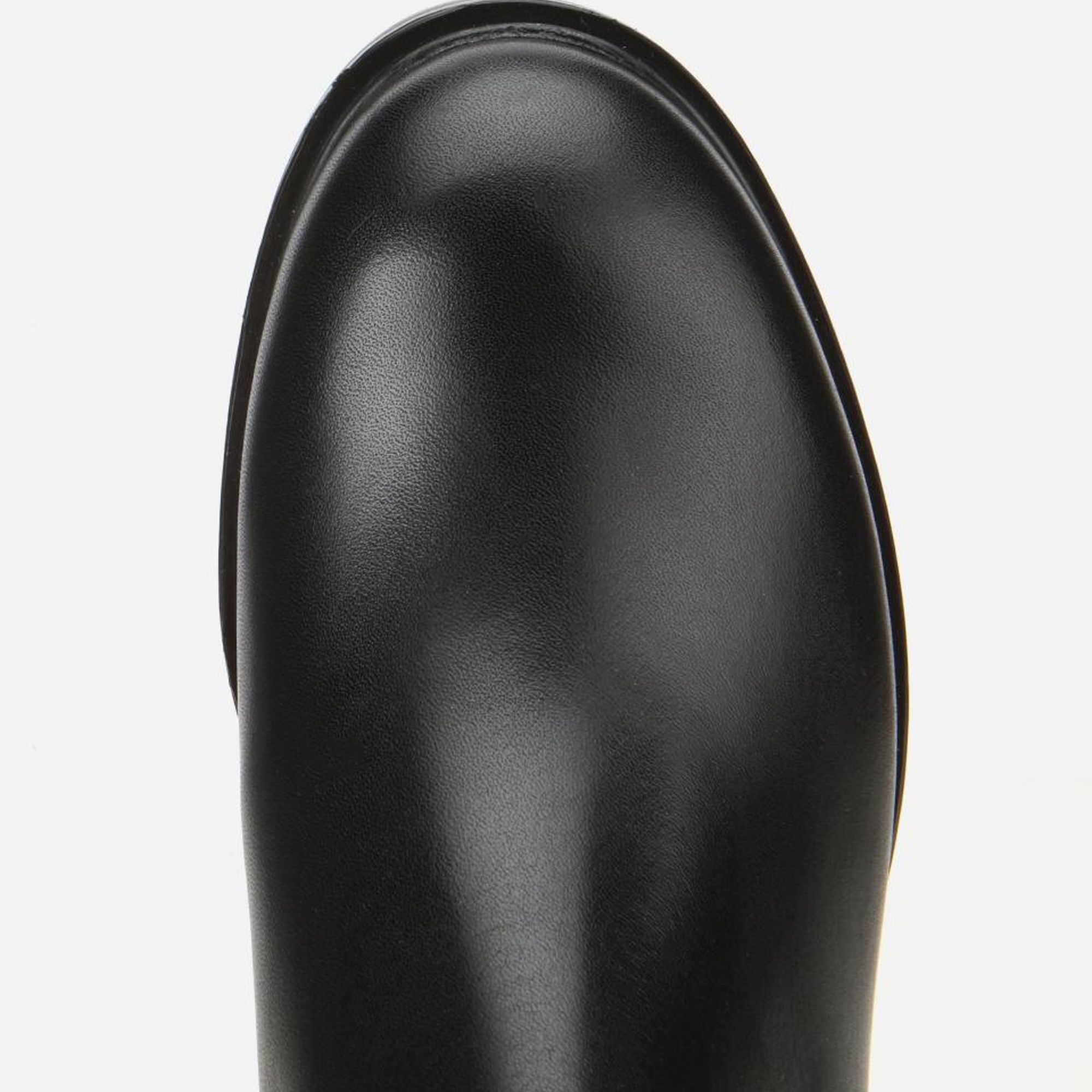 Kadın Deri Siyah Lastik Detaylı Düz Bot