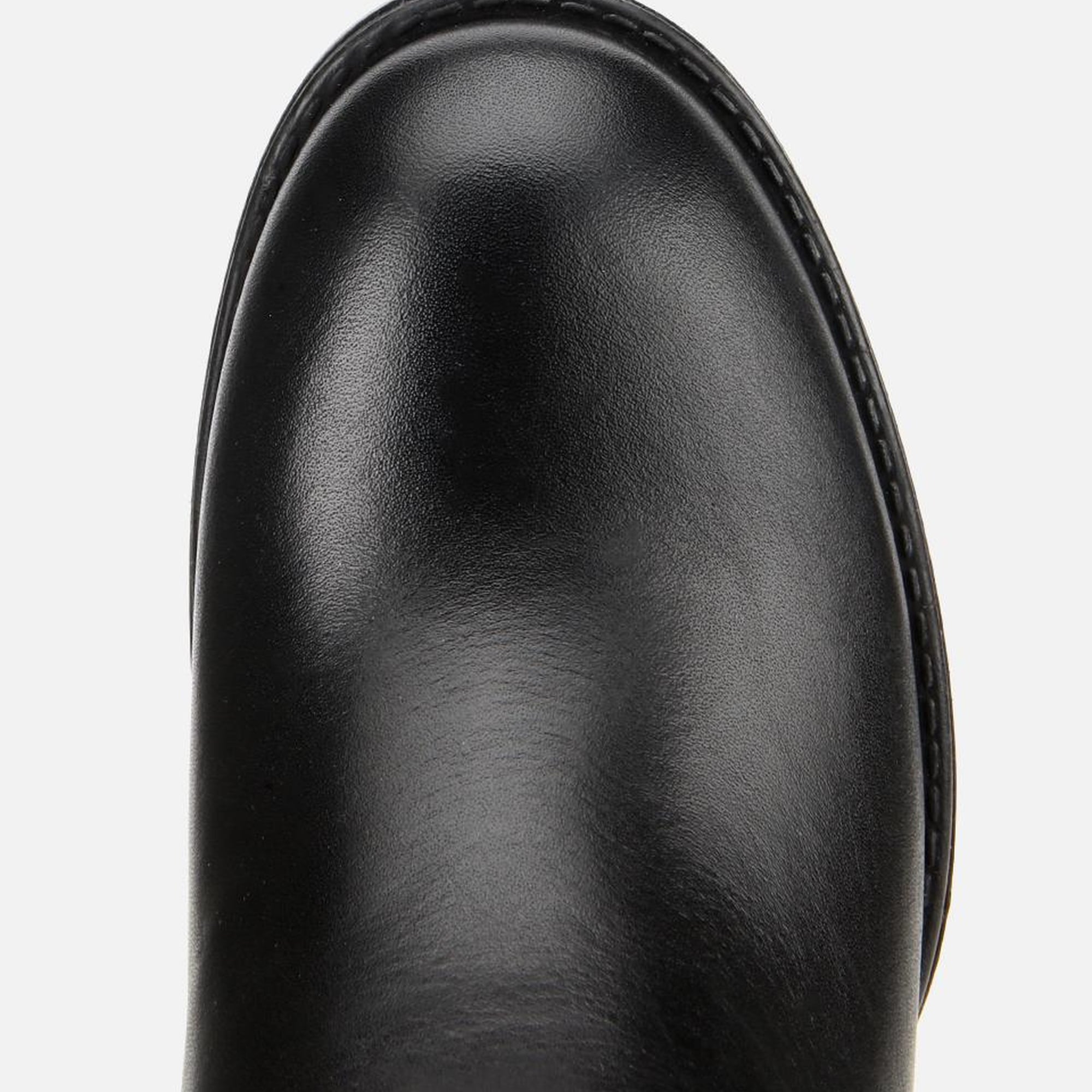 Kadın Deri Siyah Tokalı Bilekte Topuklu Bot