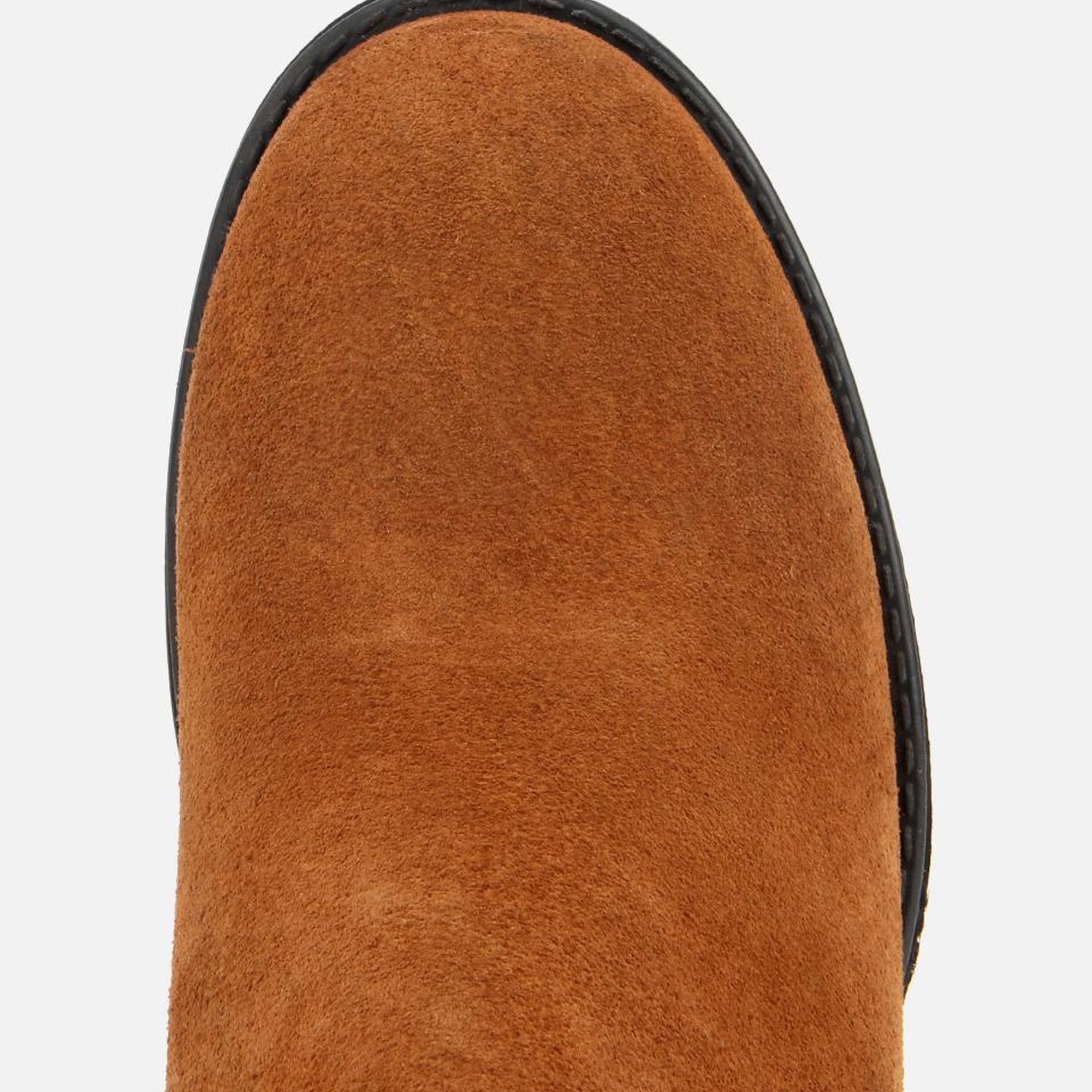 Kadın Süet Deri Taba Tokalı Bilekte Topuklu Bot