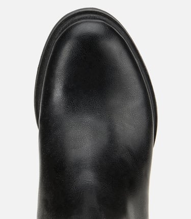  Kadın Siyah Streç Metal Detaylı Topuklu Çizme