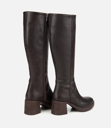  Kadın Kahverengi Yüksek Topuklu Çizme