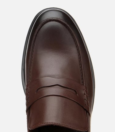  Erkek Deri Kahverengi Yumuşak Dokulu Klasik Loafer