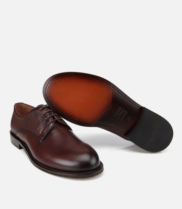  Erkek Deri Kahverengi Klasik Ayakkabı
