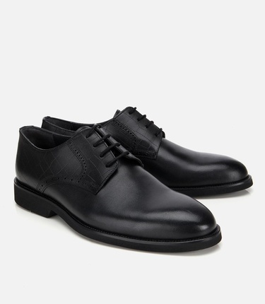  Erkek Deri Siyah Klasik Ayakkabı