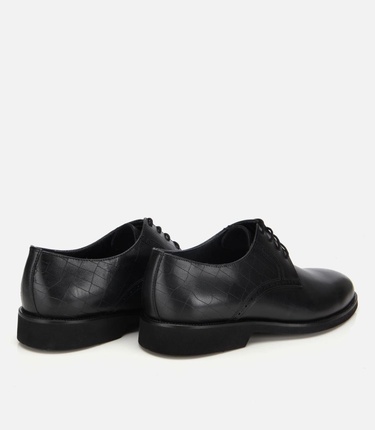  Erkek Deri Siyah Klasik Ayakkabı