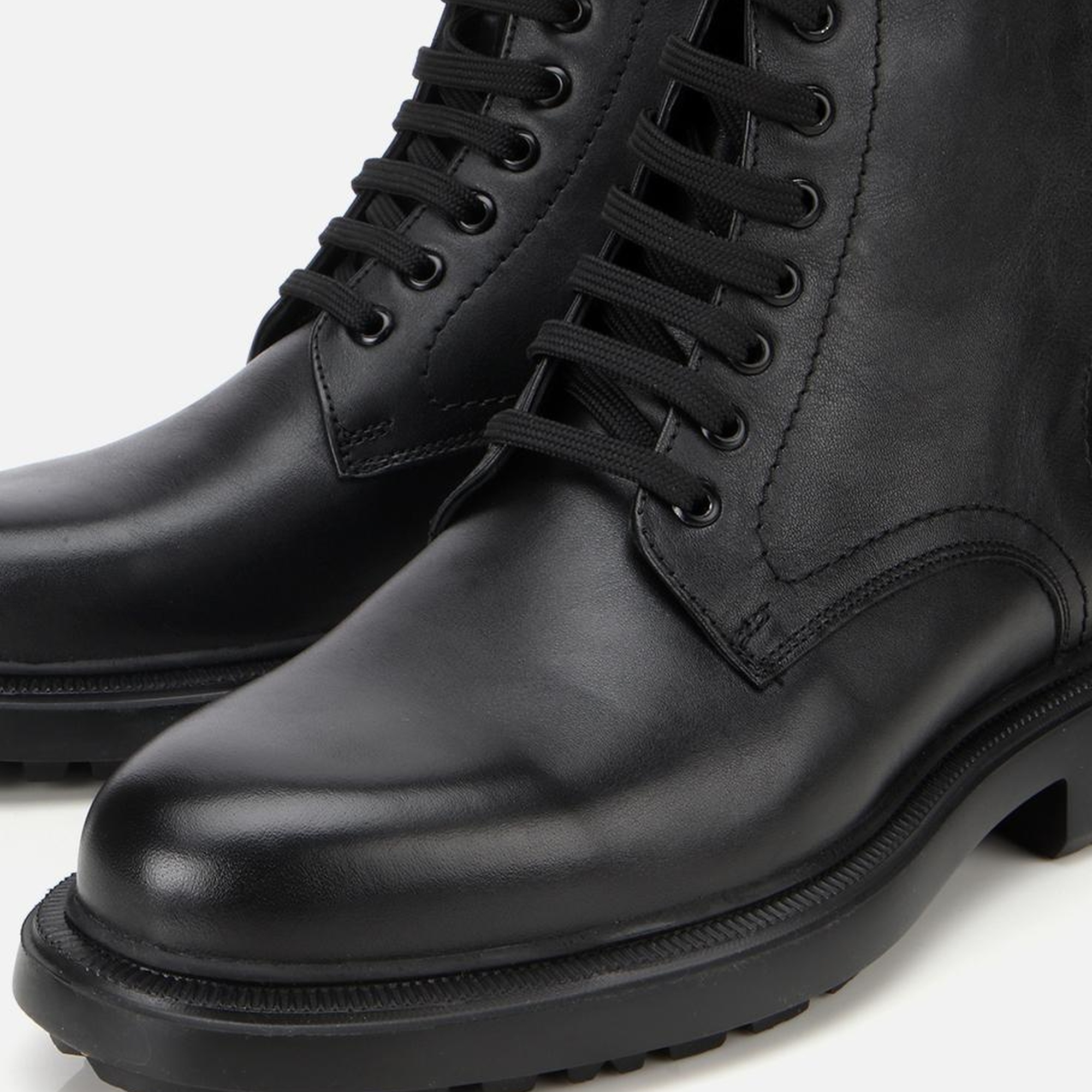 Erkek Deri Siyah  Fermuarlı Kalın Tabanlı Casual Bot