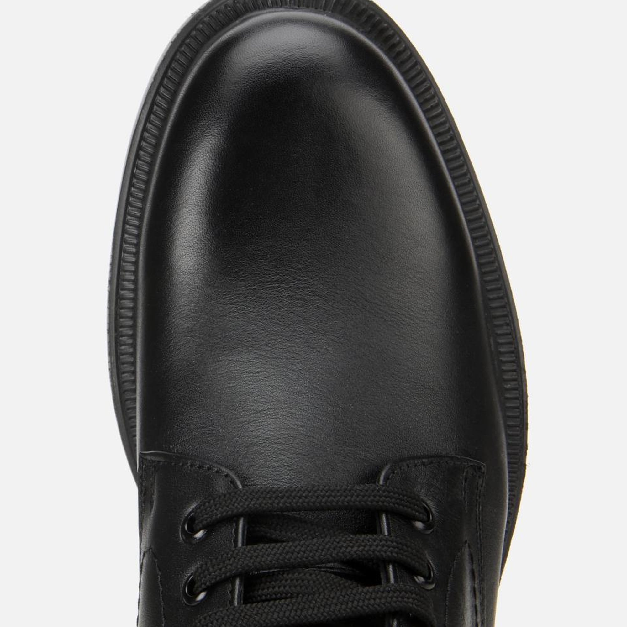 Erkek Deri Siyah  Fermuarlı Kalın Tabanlı Casual Bot