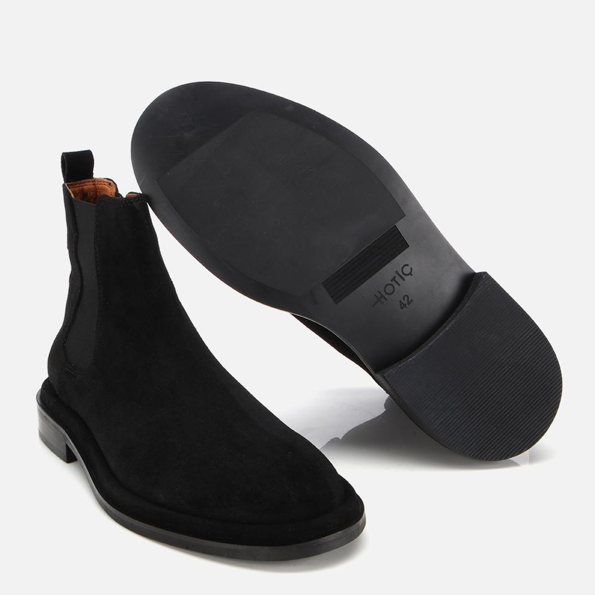 Erkek Süet Deri Siyah Lastik Detaylı Chelsea Bot