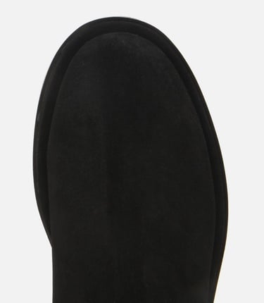  Erkek Süet Deri Siyah Lastik Detaylı Chelsea Bot