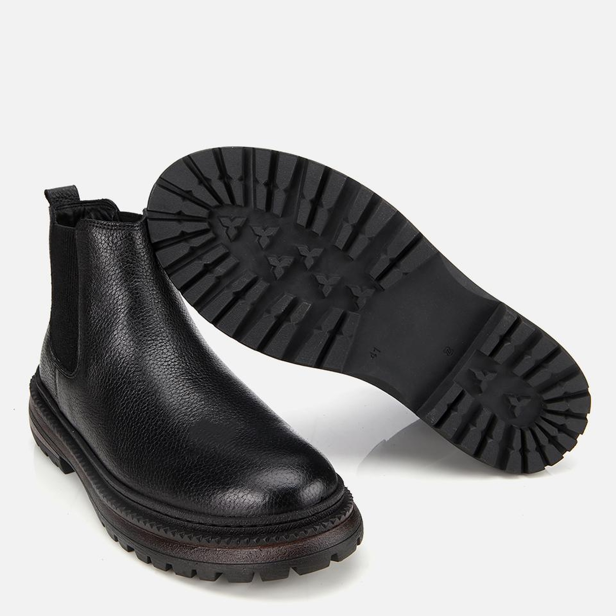 Erkek Deri Siyah Lastik Detaylı Chelsea Bot