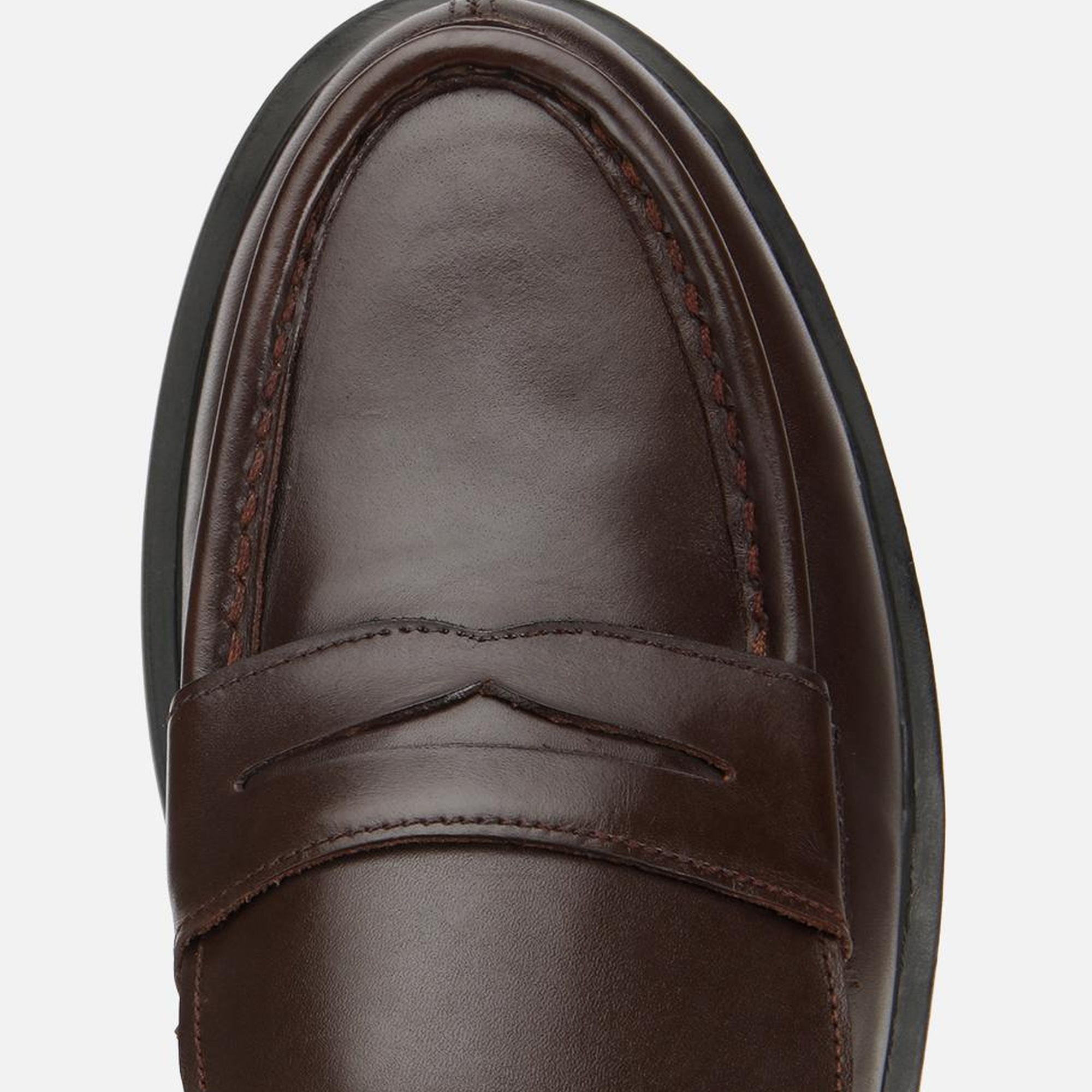 Erkek Deri Kahverengi Yüksek Tabanlı Klasik Loafer