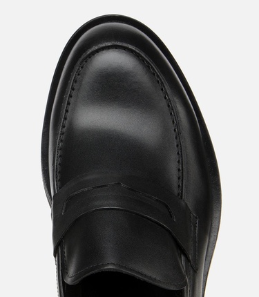  Erkek Deri Siyah Klasik Loafer Ayakkabı