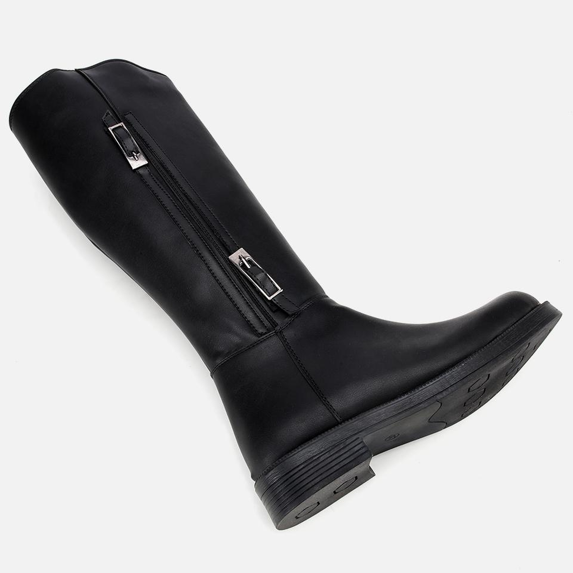 Kadın Siyah Tokalı Düz Çizme