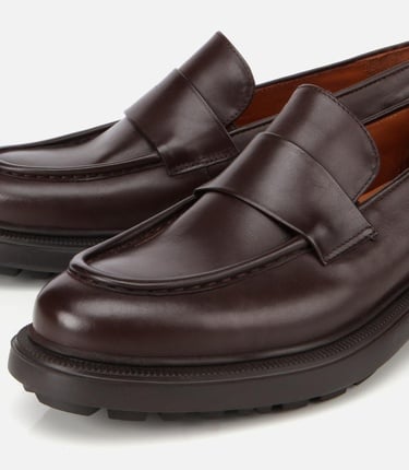  Erkek Deri Kahverengi Yumuşak Dokulu Klasik Loafer