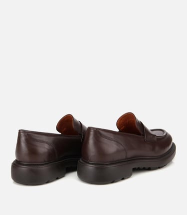  Erkek Deri Kahverengi Yumuşak Dokulu Klasik Loafer