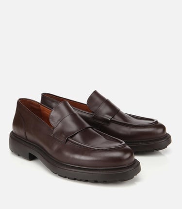  Erkek Deri Kahverengi Yumuşak Dokulu Klasik Loafer