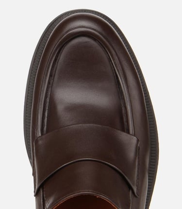  Erkek Deri Kahverengi Yumuşak Dokulu Klasik Loafer