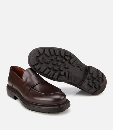  Erkek Deri Kahverengi Yumuşak Dokulu Klasik Loafer