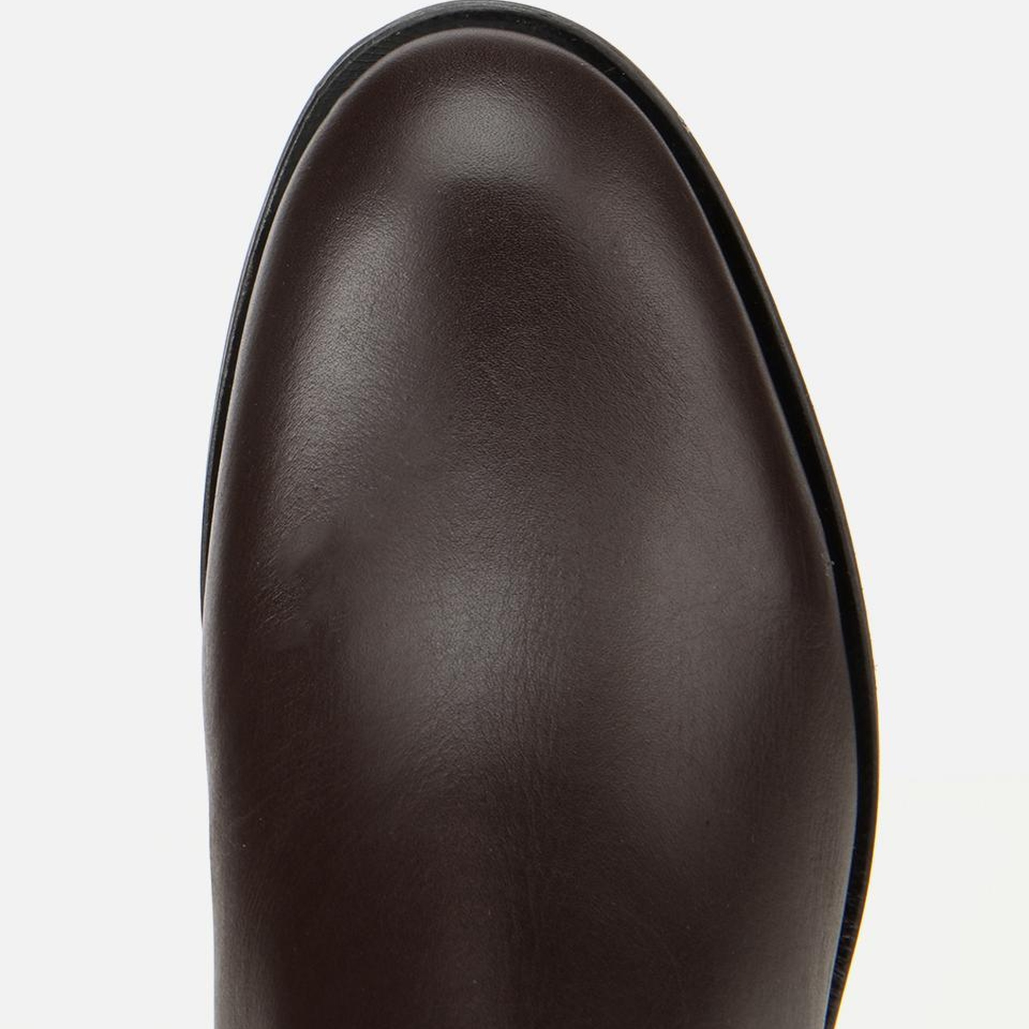 Kadın Deri Kahverengi Lastik Detaylı Bilekte Düz Bot