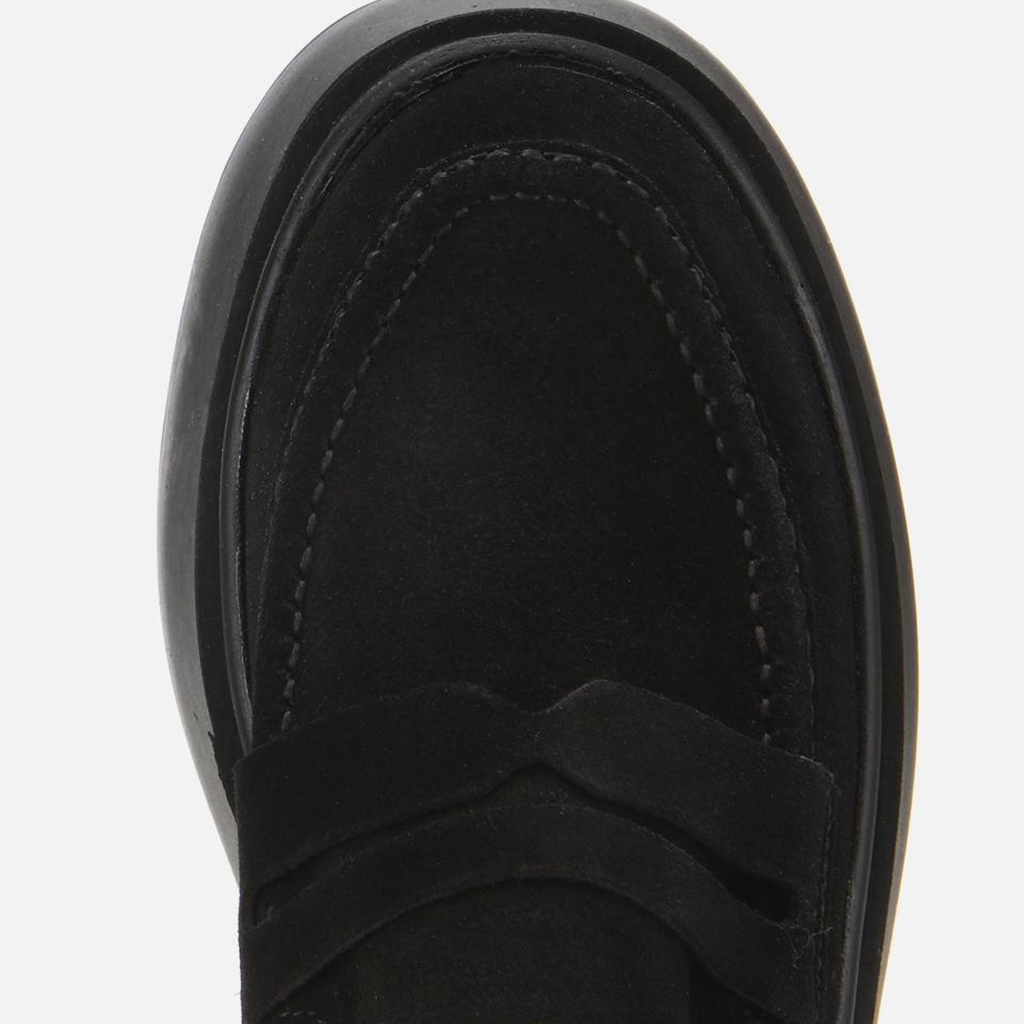 Kadın Süet Deri Siyah Dolgu Topuklu Günlük Loafer