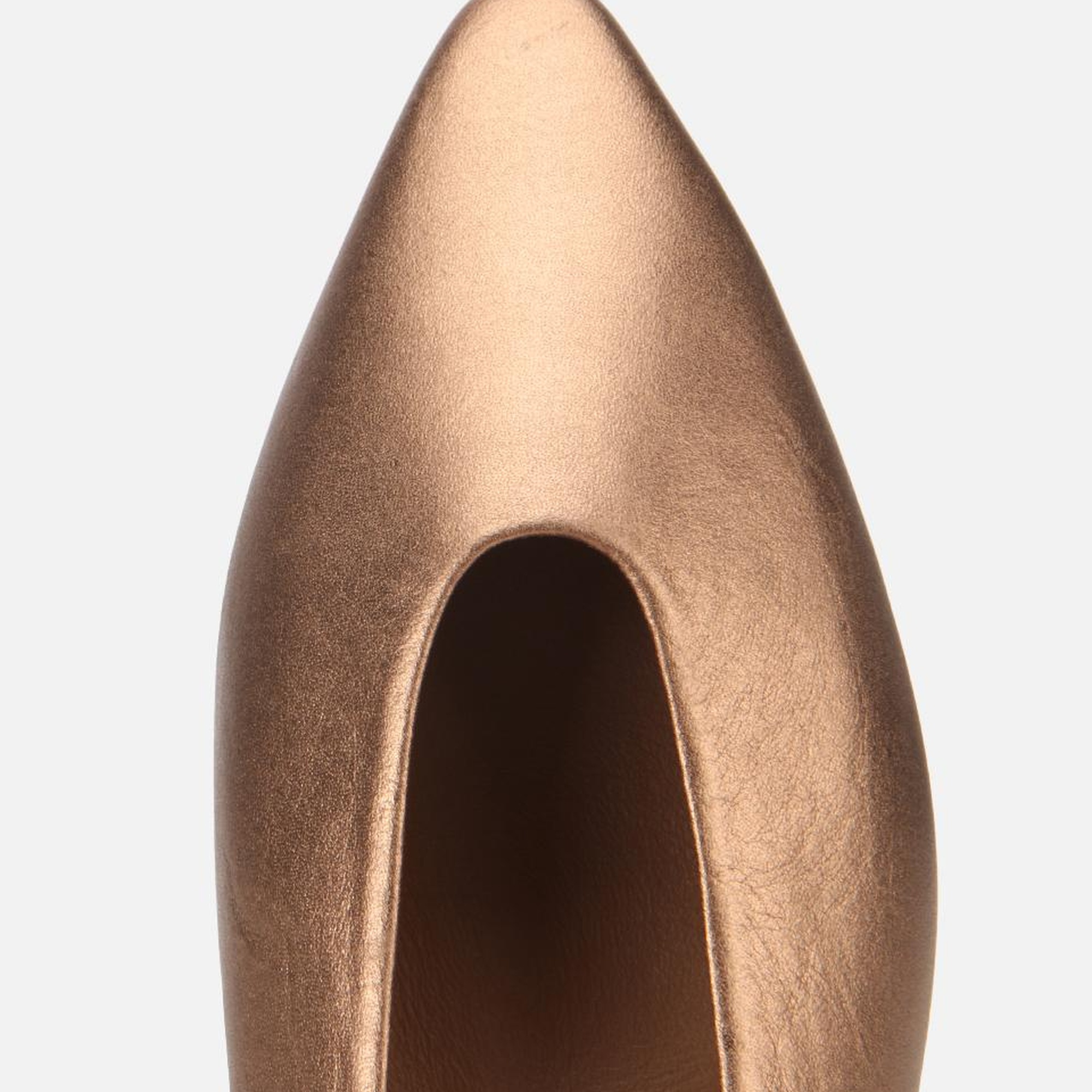 Kadın Deri Bronz Sivri Burunlu Babet