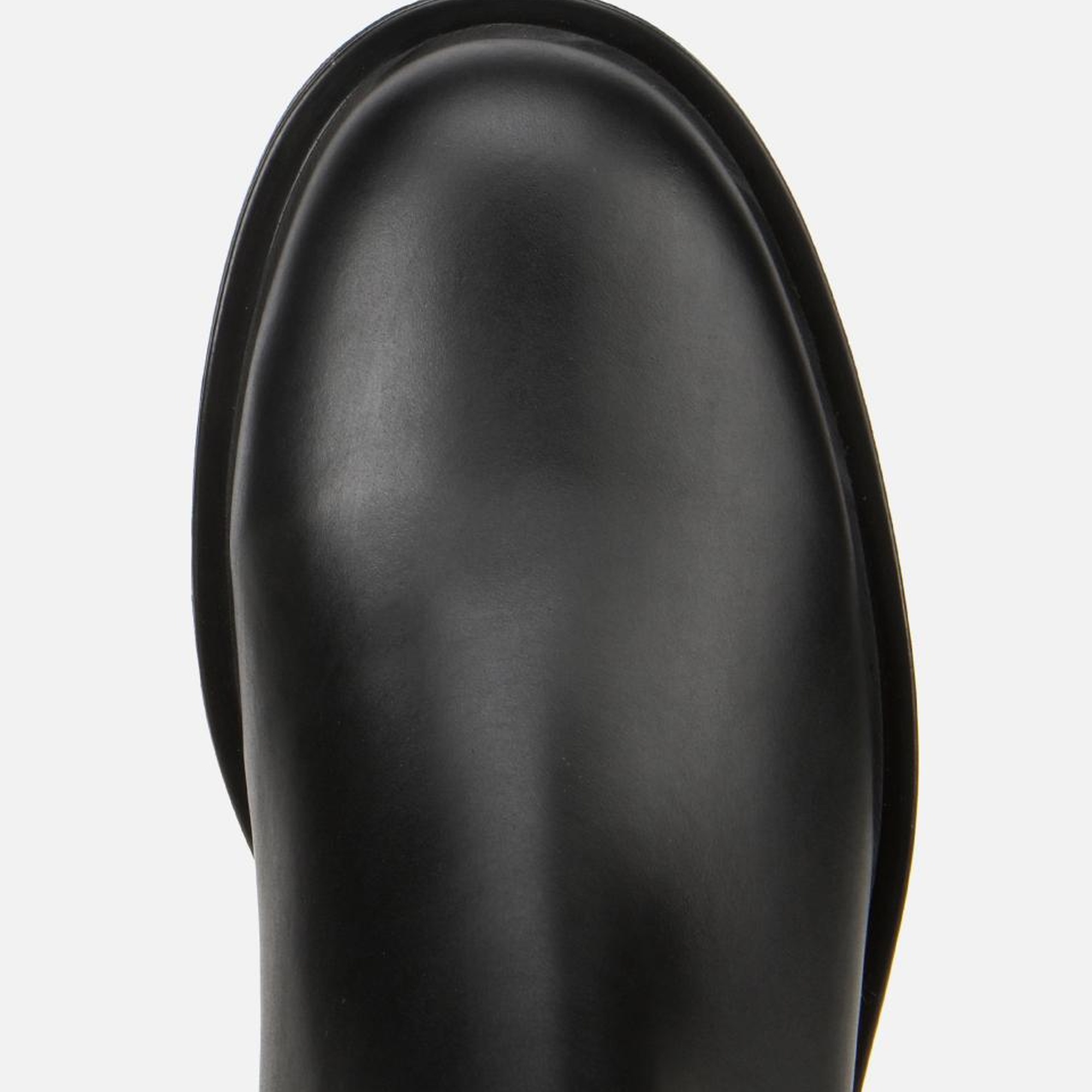 Kadın Deri Siyah Lastik Detaylı Bilekte Düz Bot