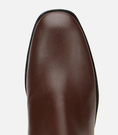  Kadın Deri Kahverengi Bilekte Topuklu Bot