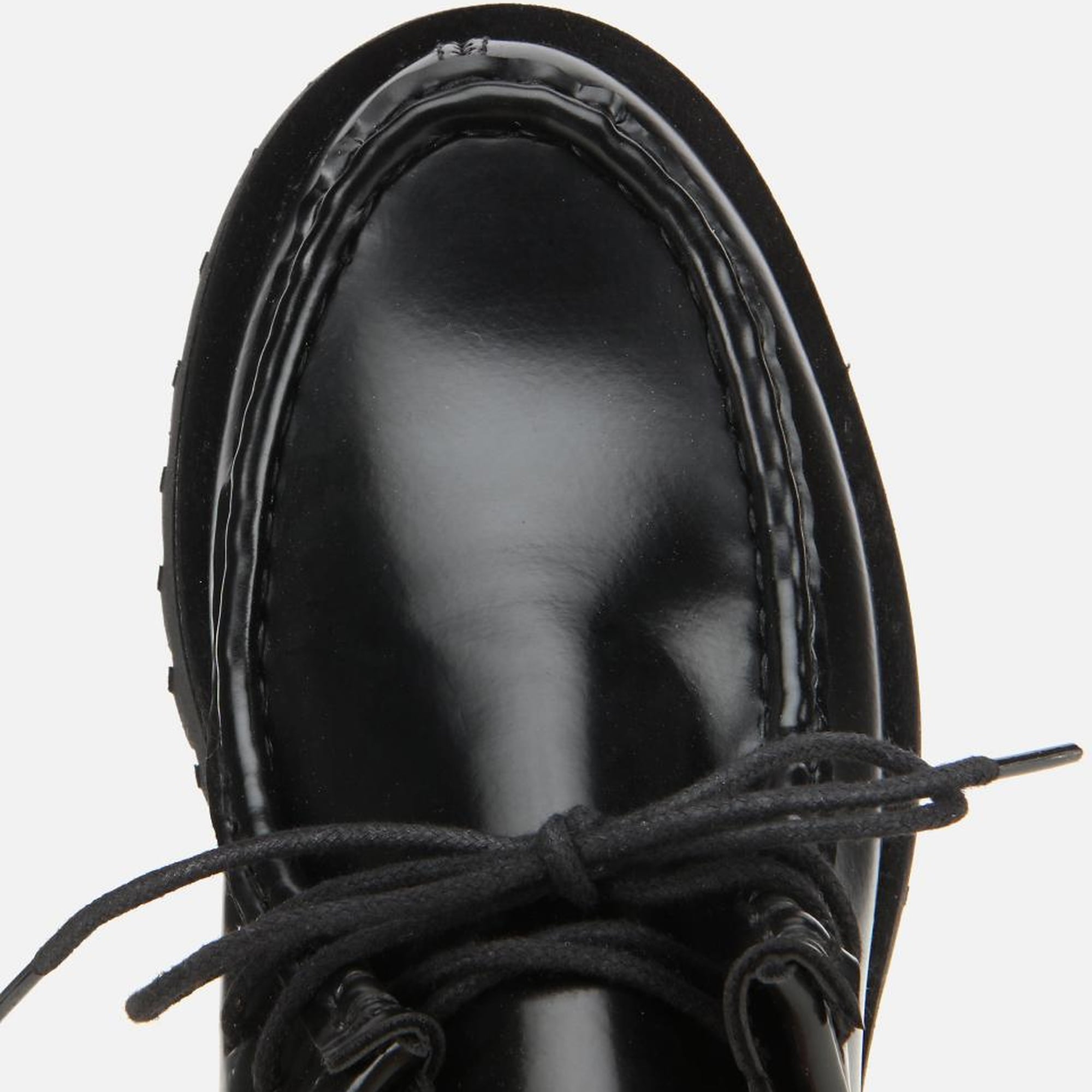 Kadın Siyah Dikiş Burunlu Kalın Tabanlı Günlük Loafer