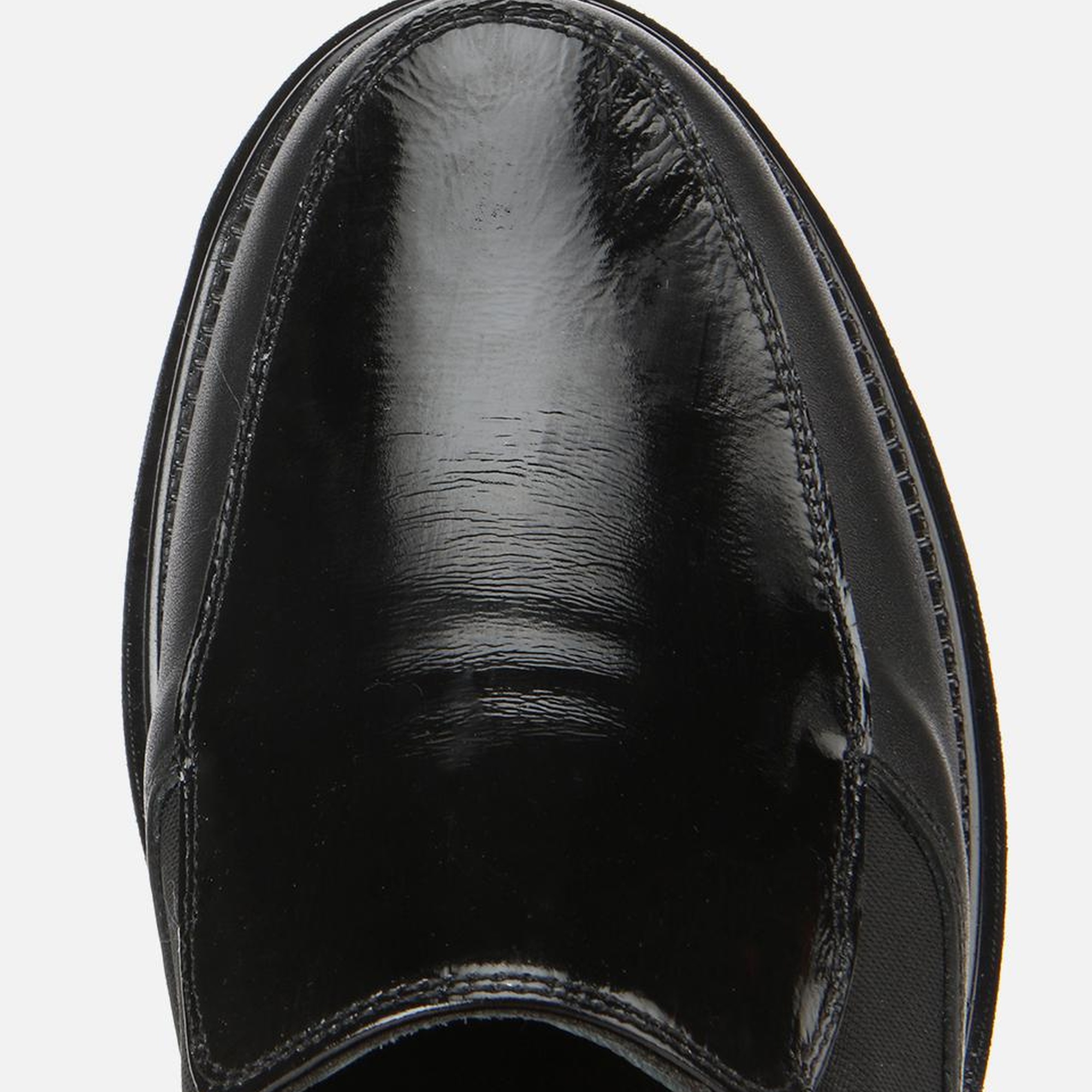 Kadın Deri Siyah Lastik Detaylı Dolgu Topuklu Günlük Loafer