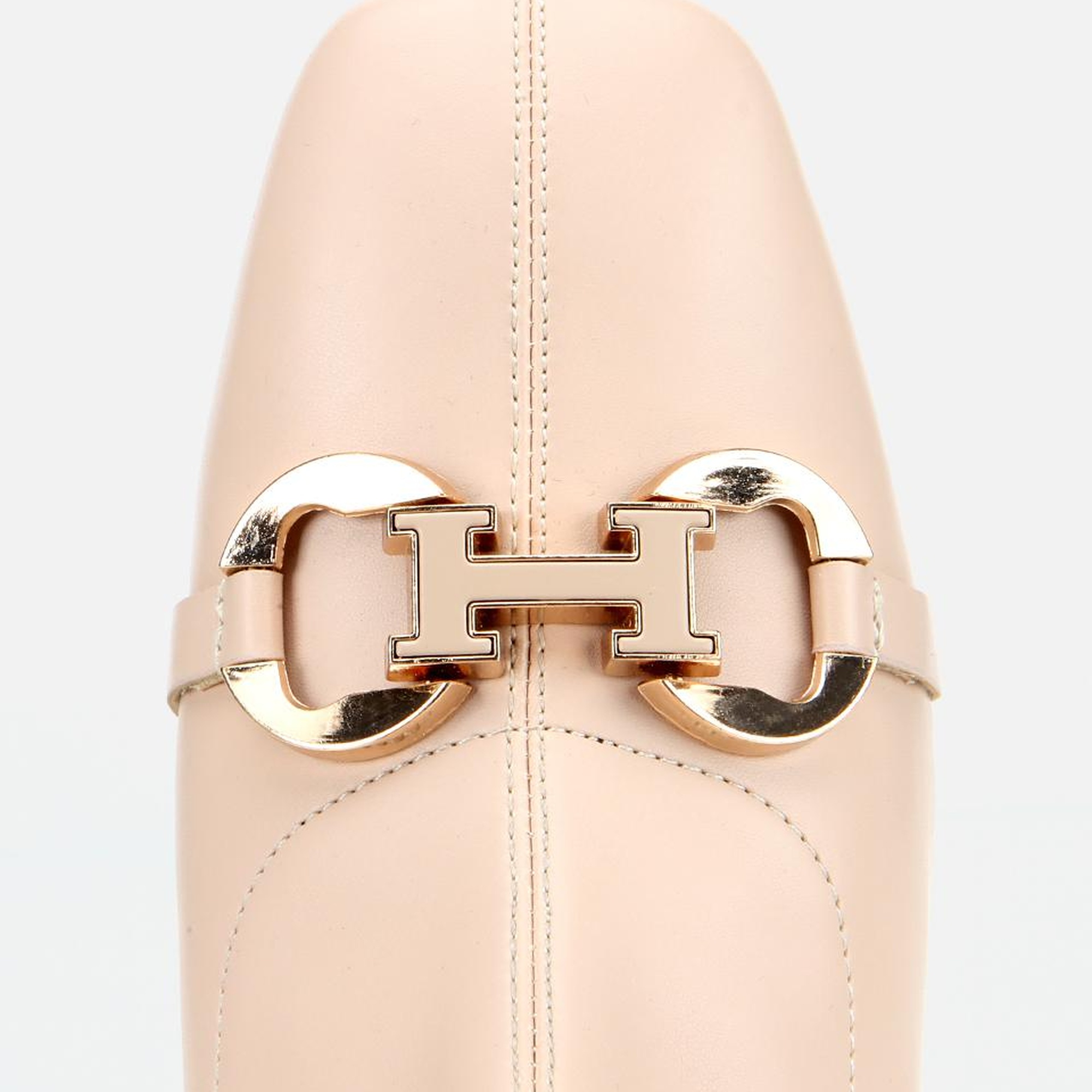 Kadın Bej Tokalı Streç Fermuarlı Yüksek Topuklu Bot